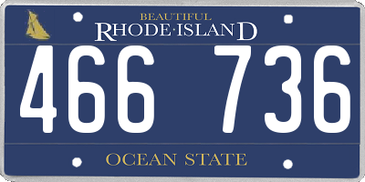 RI license plate 466736