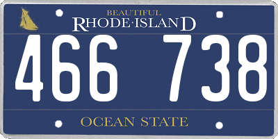 RI license plate 466738