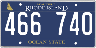 RI license plate 466740