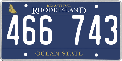 RI license plate 466743