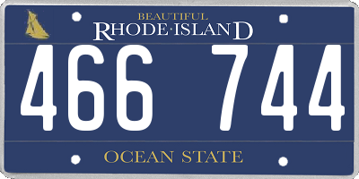 RI license plate 466744