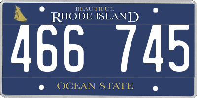 RI license plate 466745