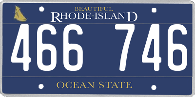 RI license plate 466746