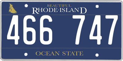 RI license plate 466747