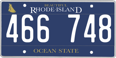 RI license plate 466748