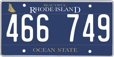 RI license plate 466749