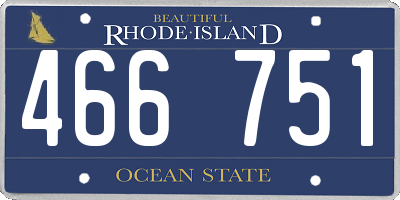 RI license plate 466751