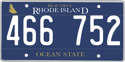 RI license plate 466752