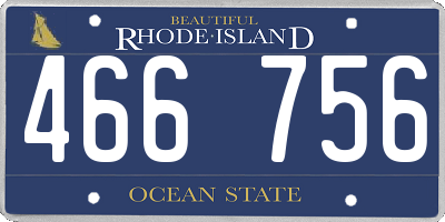 RI license plate 466756