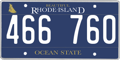 RI license plate 466760