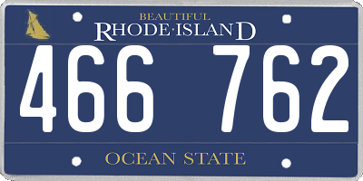 RI license plate 466762