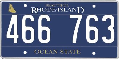 RI license plate 466763