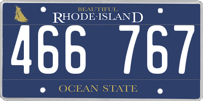 RI license plate 466767