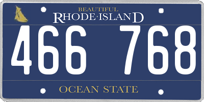 RI license plate 466768