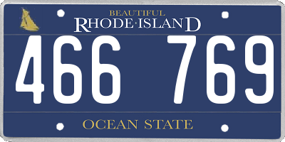 RI license plate 466769