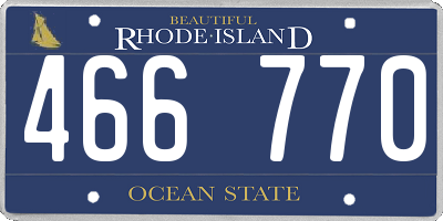 RI license plate 466770