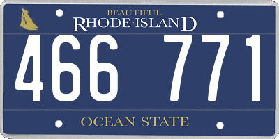 RI license plate 466771