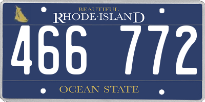 RI license plate 466772