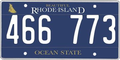 RI license plate 466773