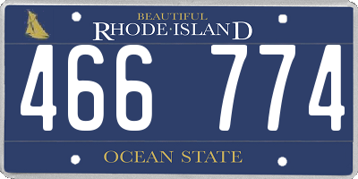 RI license plate 466774