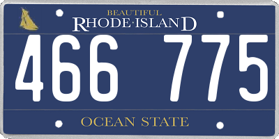RI license plate 466775
