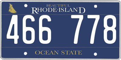 RI license plate 466778