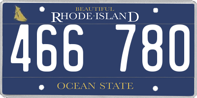 RI license plate 466780