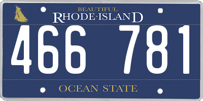 RI license plate 466781