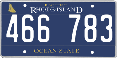 RI license plate 466783