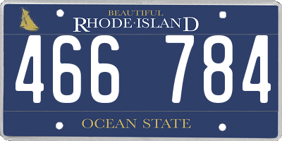 RI license plate 466784