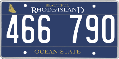 RI license plate 466790
