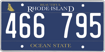 RI license plate 466795