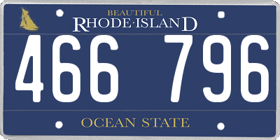 RI license plate 466796