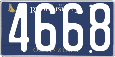 RI license plate 4668