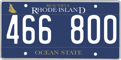 RI license plate 466800