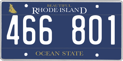 RI license plate 466801