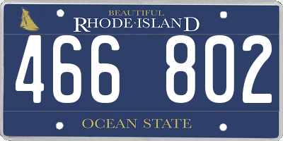 RI license plate 466802