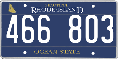 RI license plate 466803