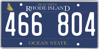 RI license plate 466804