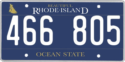 RI license plate 466805