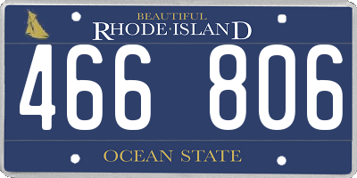 RI license plate 466806