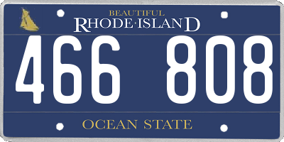RI license plate 466808