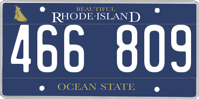 RI license plate 466809