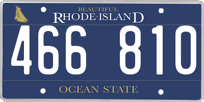 RI license plate 466810