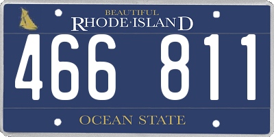 RI license plate 466811