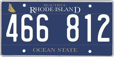 RI license plate 466812