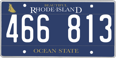 RI license plate 466813