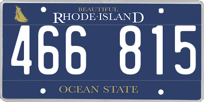 RI license plate 466815