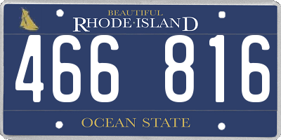 RI license plate 466816