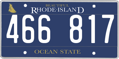RI license plate 466817